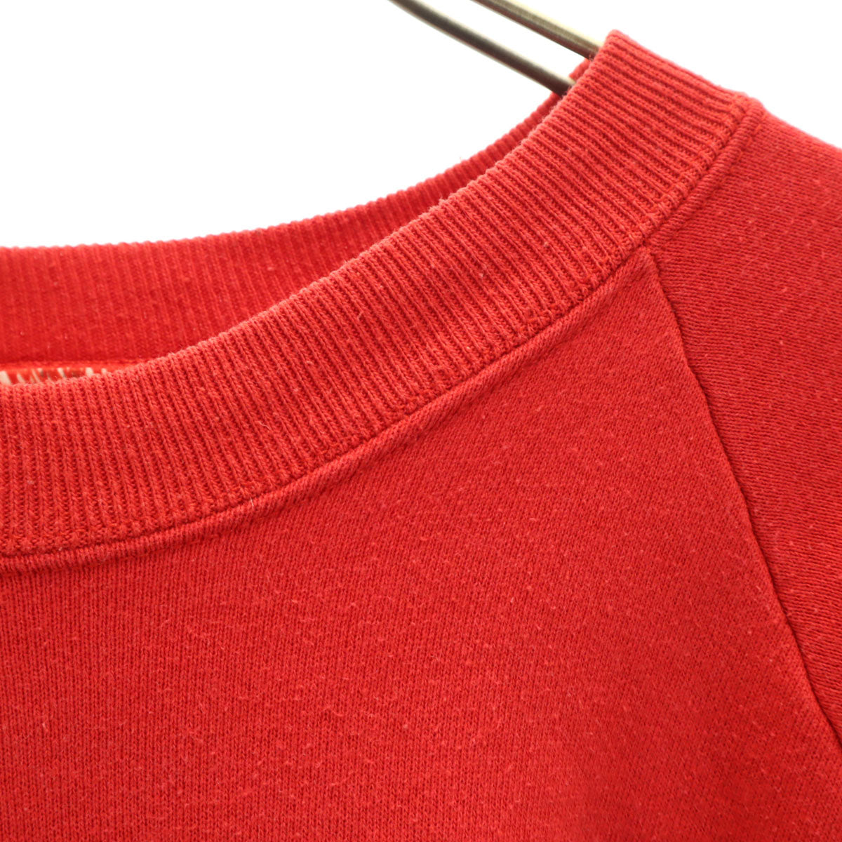 90s オールド 長袖 スウェット トレーナー レッド 無地 メンズ