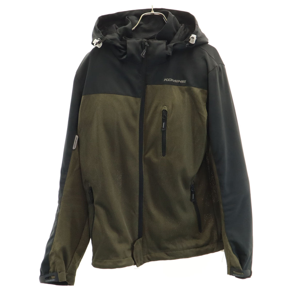 KOMINE コミネ バイク メッシュ ジャケット M オリーブ系 プロテクト CE規格 メンズ