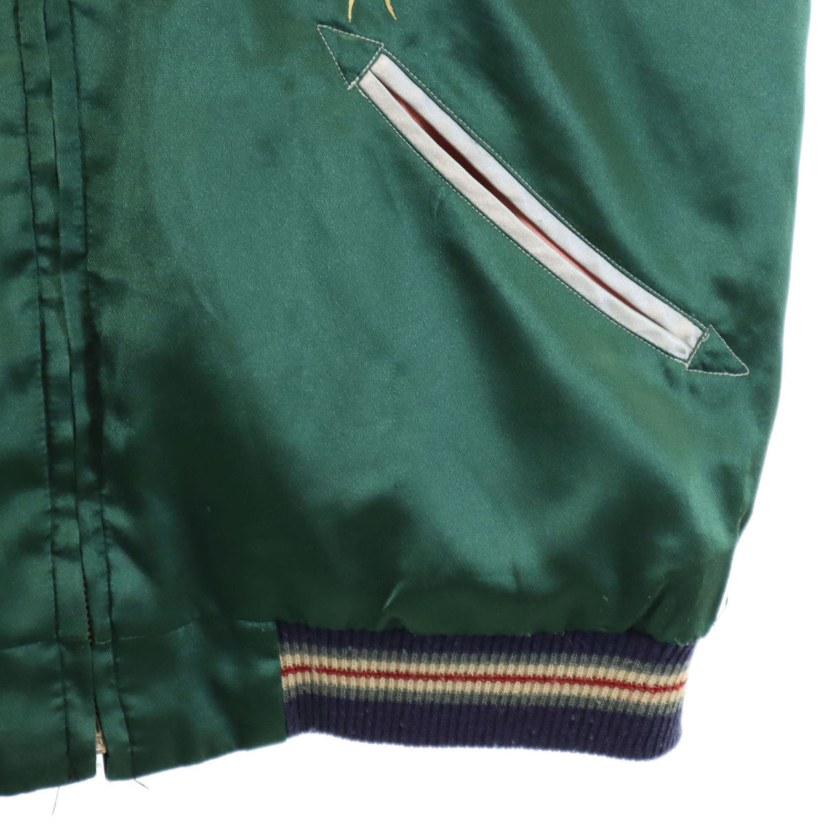 東洋TAILOR 東洋テイラー スカジャン M グリーン リバーシブル レディース