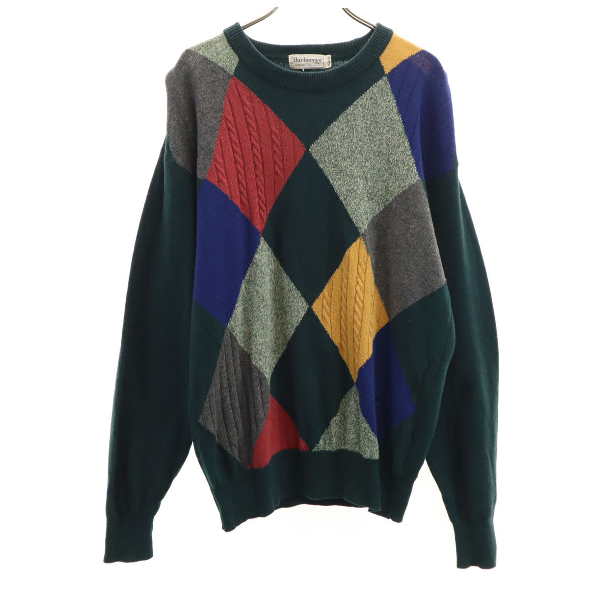 Burberrys バーバリーズ 90s オールド 長袖 セーター M グリーン ニット メンズ
