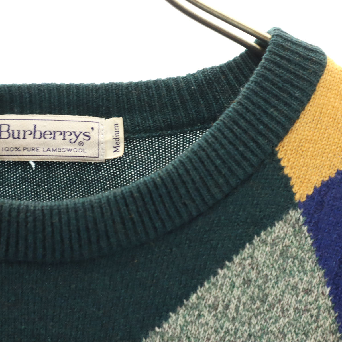 Burberrys バーバリーズ 90s オールド 長袖 セーター M グリーン ニット メンズ