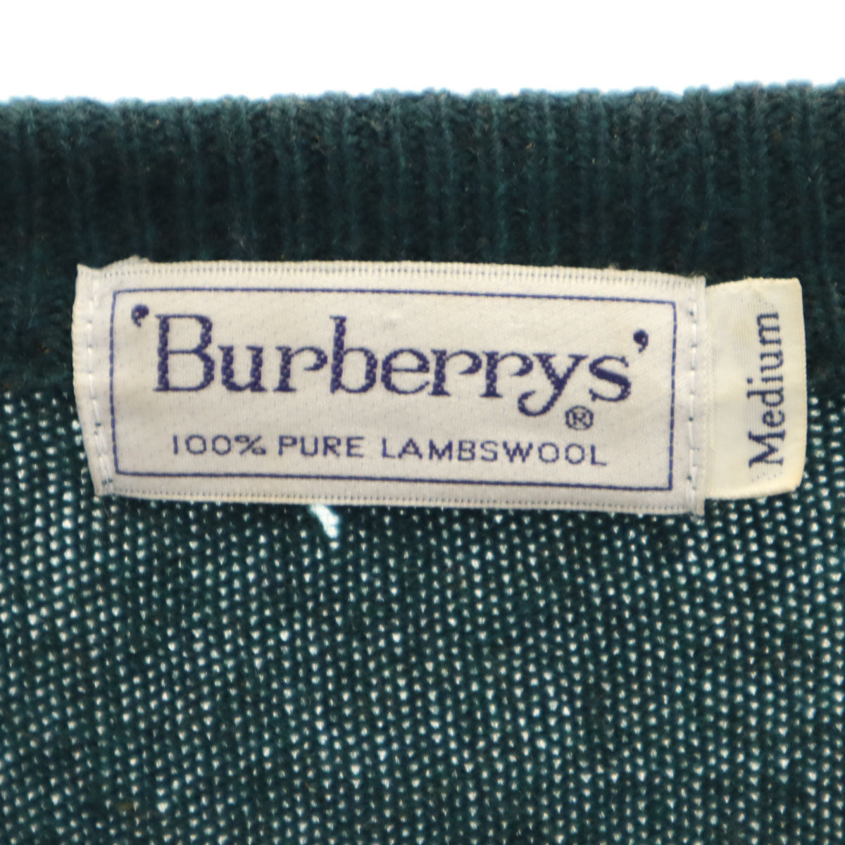 Burberrys バーバリーズ 90s オールド 長袖 セーター M グリーン ニット メンズ