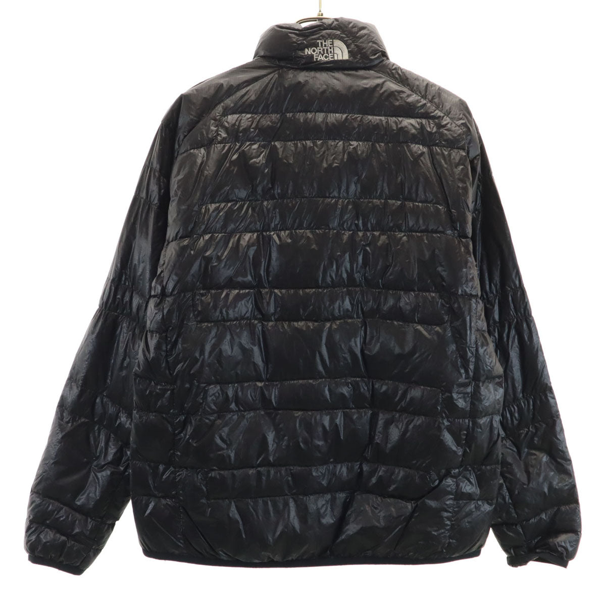 美品 THE NORTH FACE ザノースフェイス ライトヒート ダウンジャケット S ブラック 収納袋付き アウトドア ND18174 メンズ