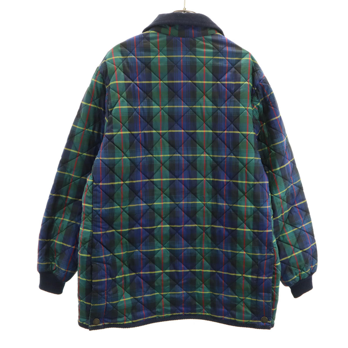 JOHN PARTRIDGE ジョン パートリッジ イングランド製 チェック キルティングジャケット S ネイビー レディース