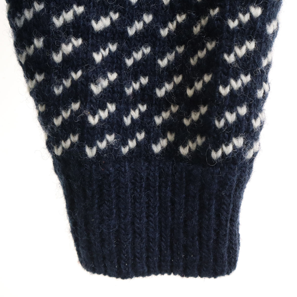 L.L.Bean エルエルビーン バーズアイ 総柄 長袖 セーター M ネイビー ニット アウトドア メンズ