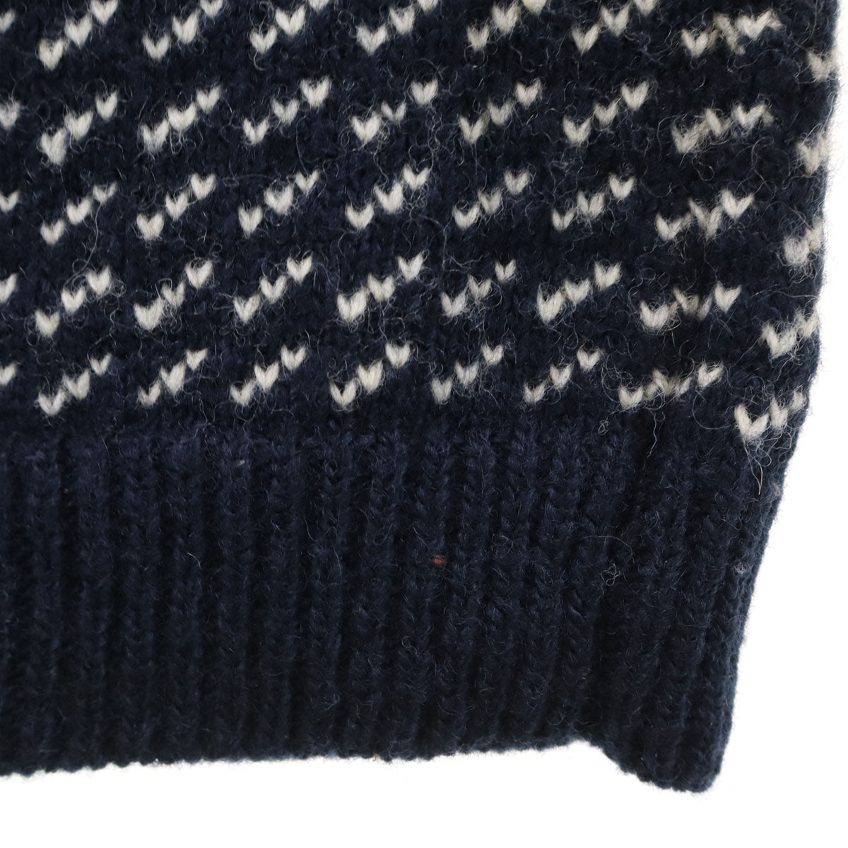 L.L.Bean エルエルビーン バーズアイ 総柄 長袖 セーター M ネイビー ニット アウトドア メンズ