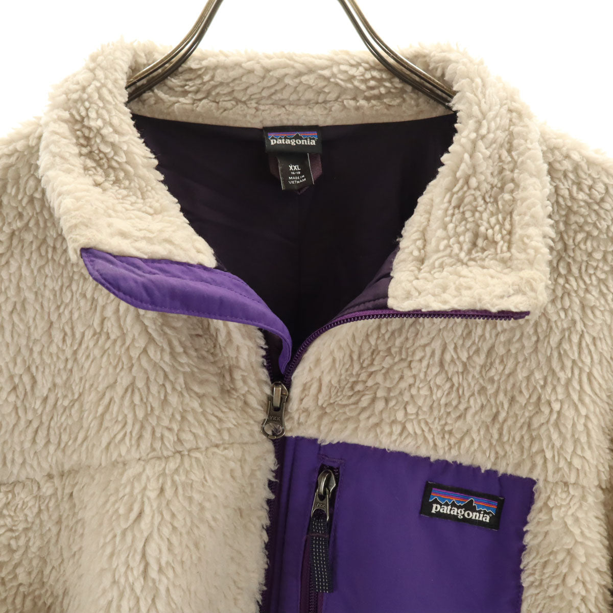 patagonia パタゴニア フリースジャケット XXL16--18 ベージュ系 レトロX 65625 アウトドア キッズ