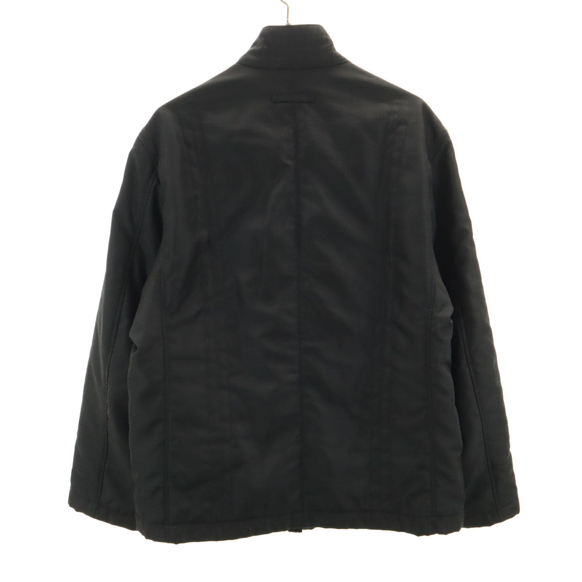 GAULTIER HOMME objet ゴルチェオムオブジェ チェック柄 中綿ジャケット 48 ブラック メンズ