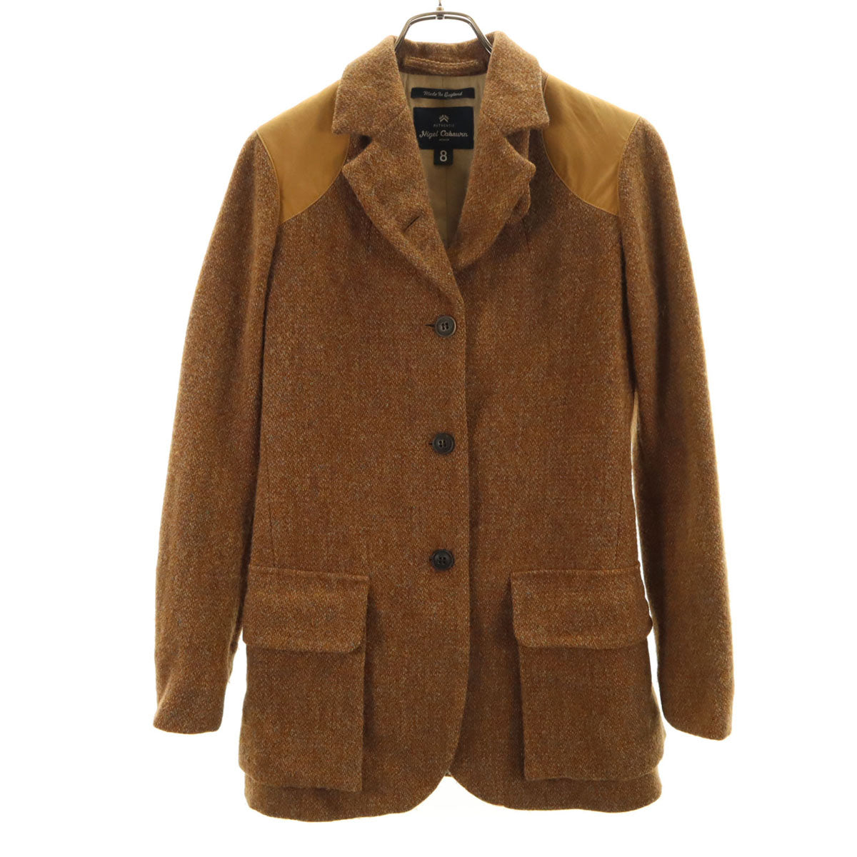 Nigel Cabourn ナイジェルケーボン ウール マロリー ジャケット 8 ブラウン系 ハリスツイード レディース