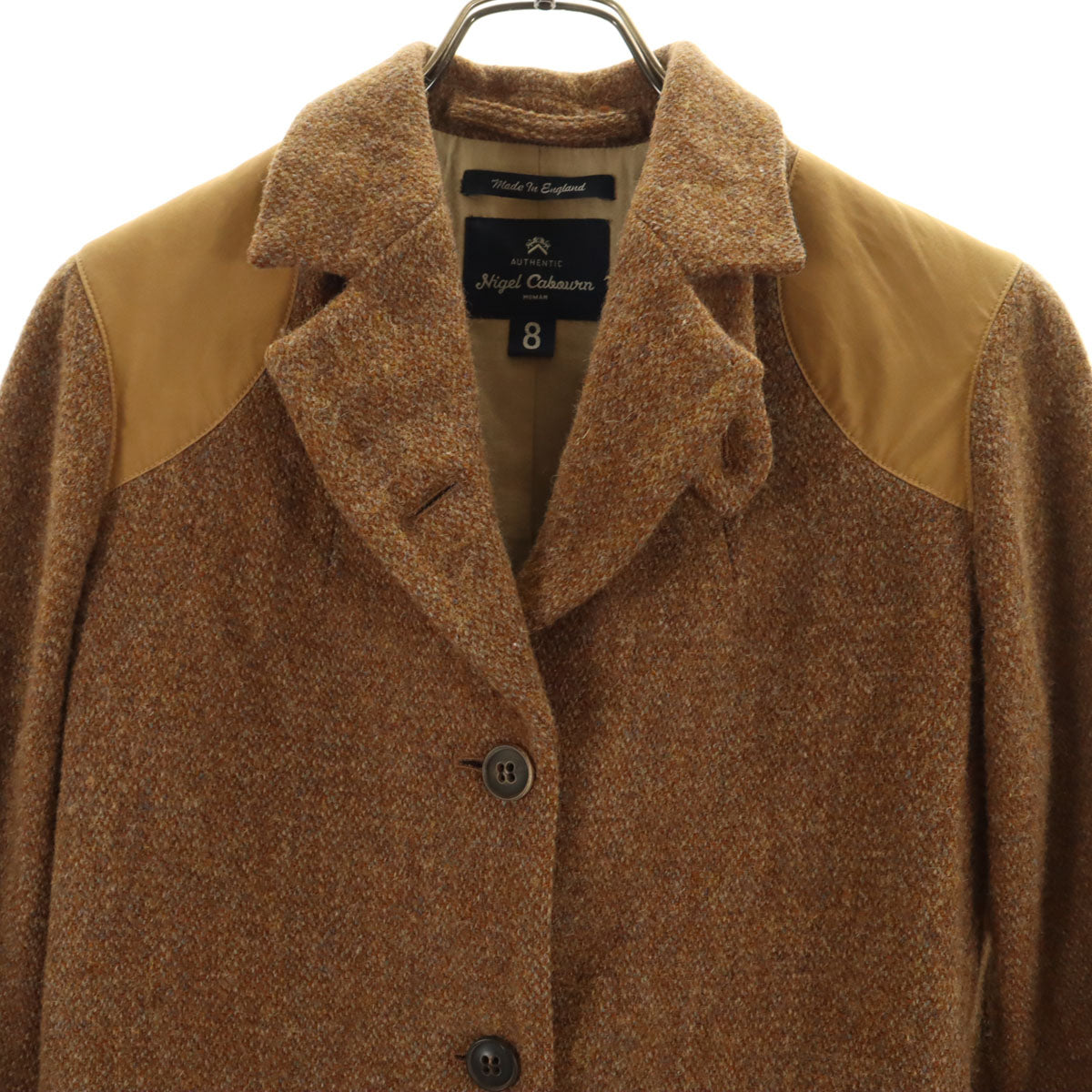 Nigel Cabourn ナイジェルケーボン ウール マロリー ジャケット 8 ブラウン系 ハリスツイード レディース