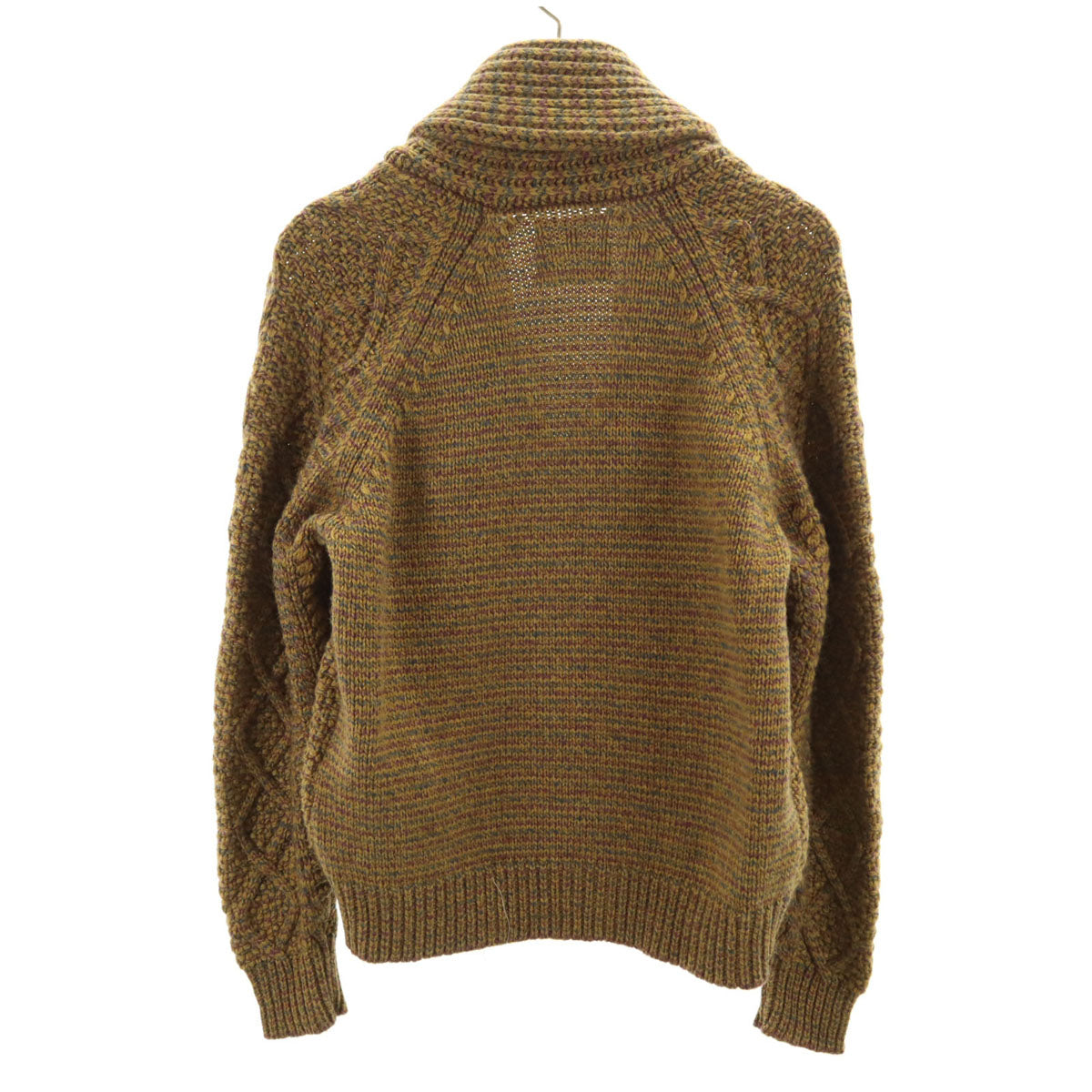 未使用 snowpeak スノーピーク アルパカブレンド ショールカラー ニットカーディガン 1 イエロー系 メンズ