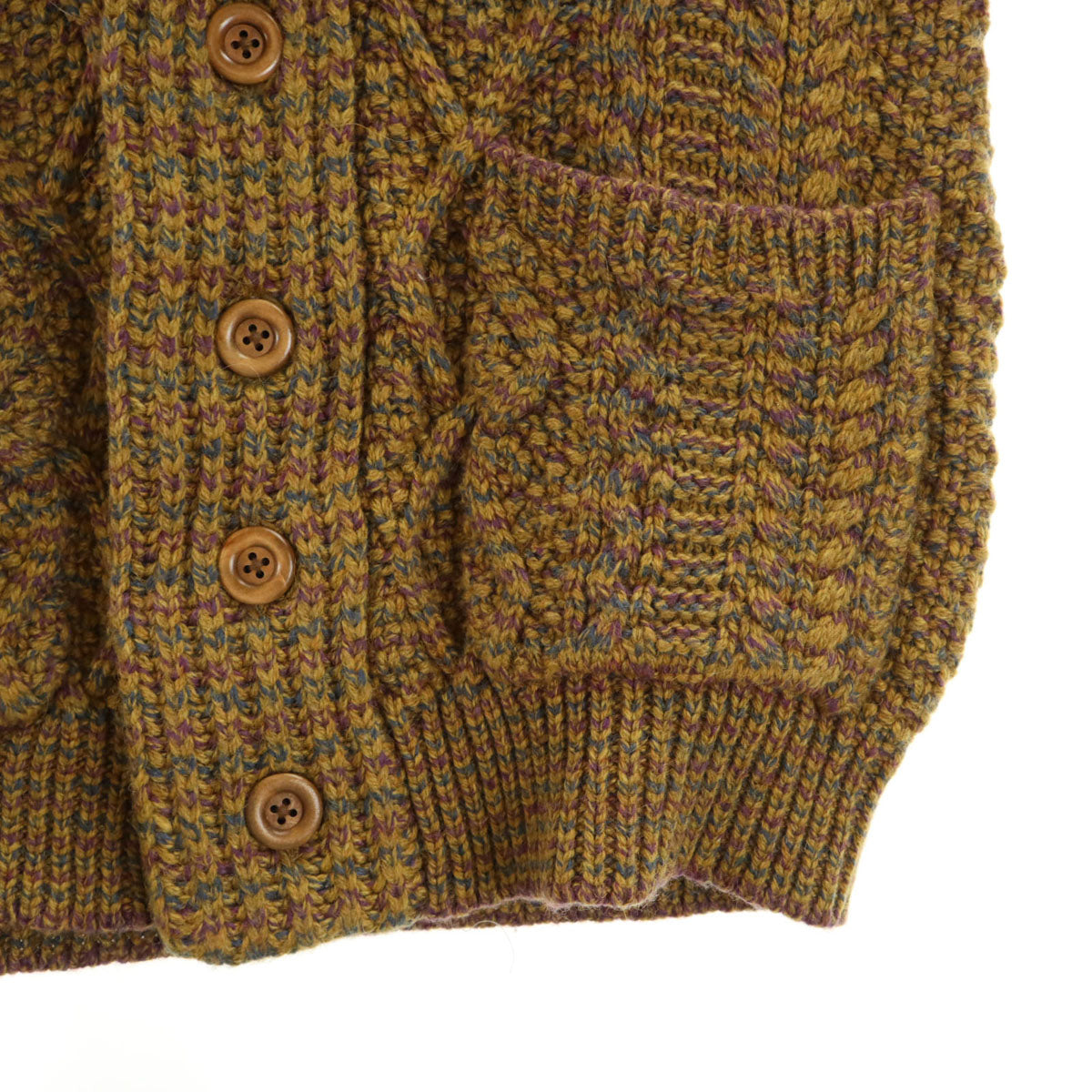 未使用 snowpeak スノーピーク アルパカブレンド ショールカラー ニットカーディガン 1 イエロー系 メンズ