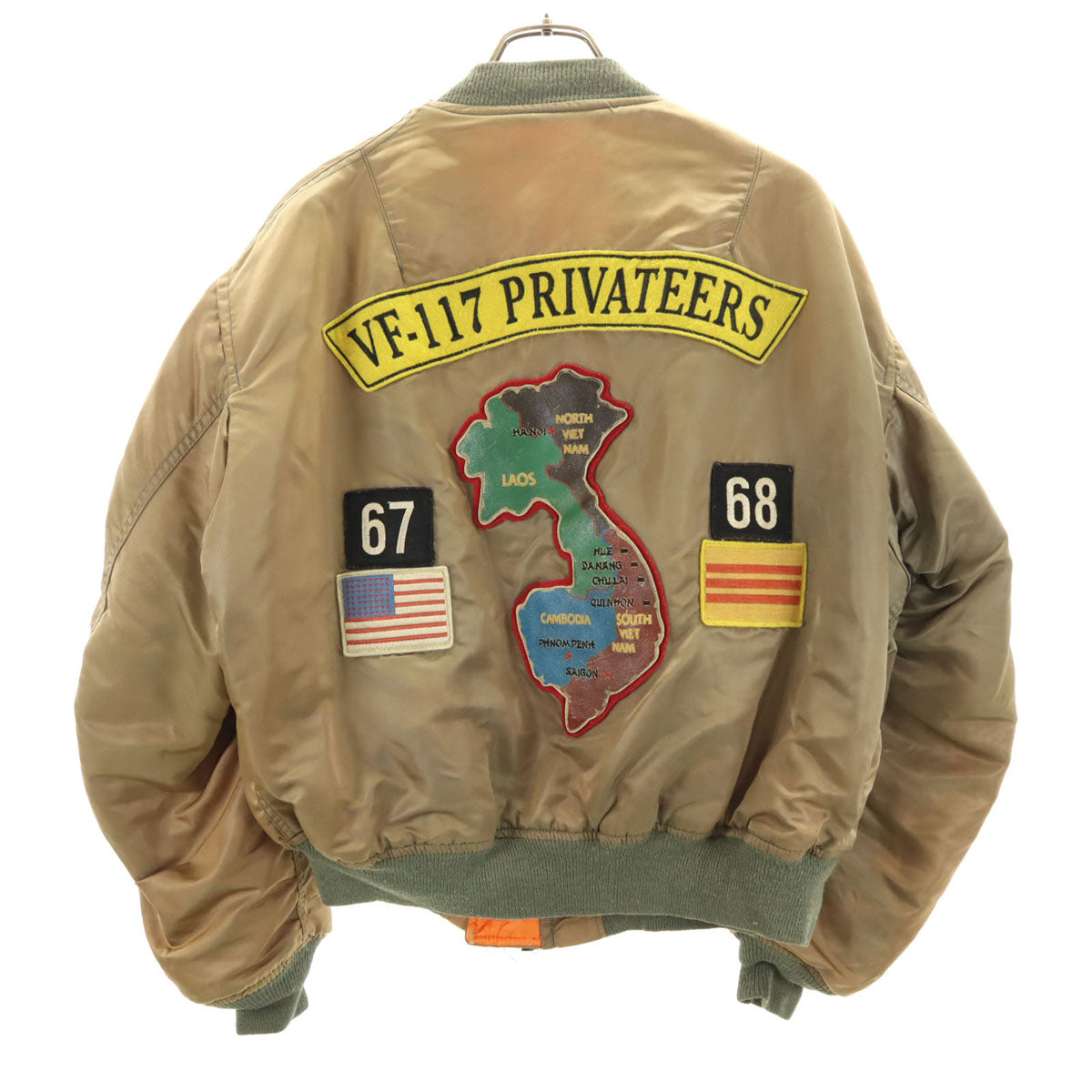 AVIREX アヴィレックス 90s USA製 MA-1 オールド フライトジャケット XL カーキ メンズ