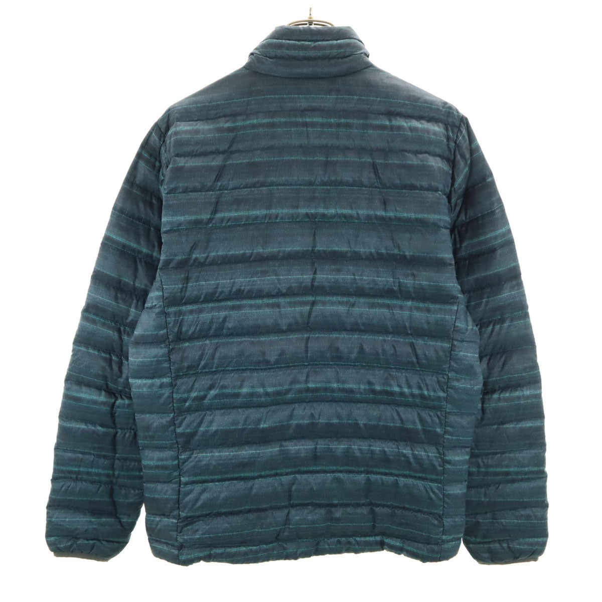 patagonia パタゴニア ボーダー柄 ダウンジャケット S ブルー系 アウトドア 84674 メンズ