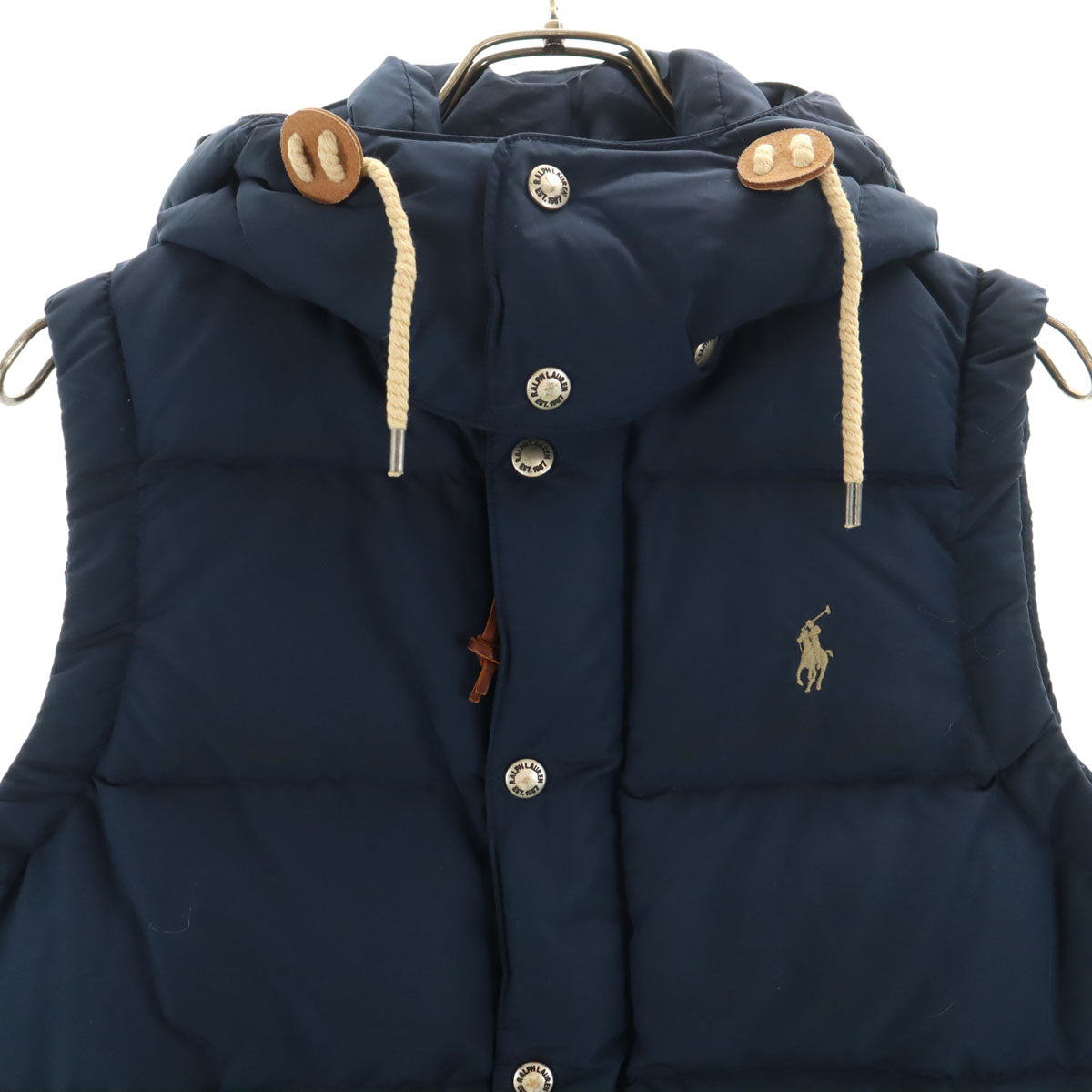 美品 POLO RALPH LAUREN ポロラルフローレン ダウンベスト M ネイビー レディース