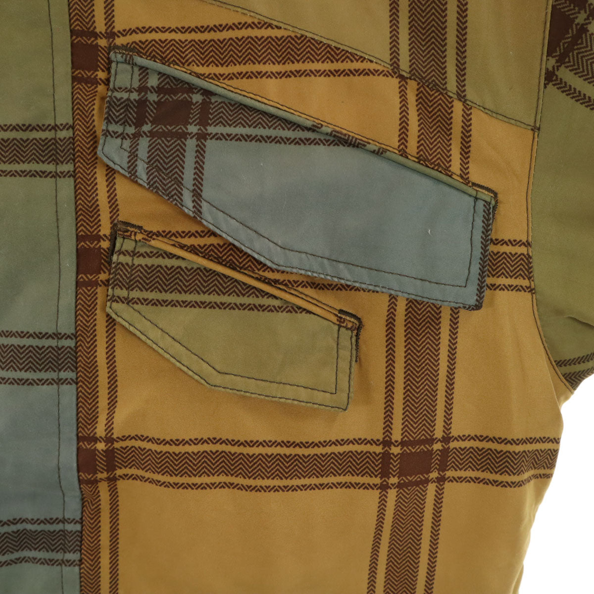 BURTON バートン チェック柄 スノーボード ジャケット M イエロー系 キッズ