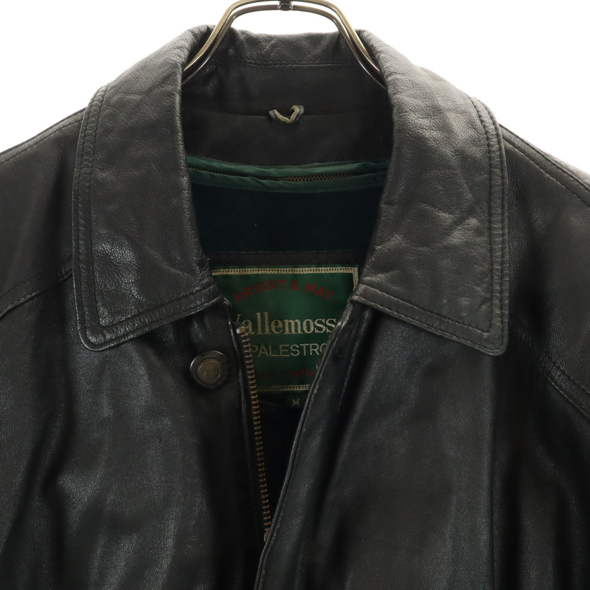 BRYANT&MAY ブライアントアンドメイ レザージャケット M ブラック 革ジャン ライナー付き メンズ