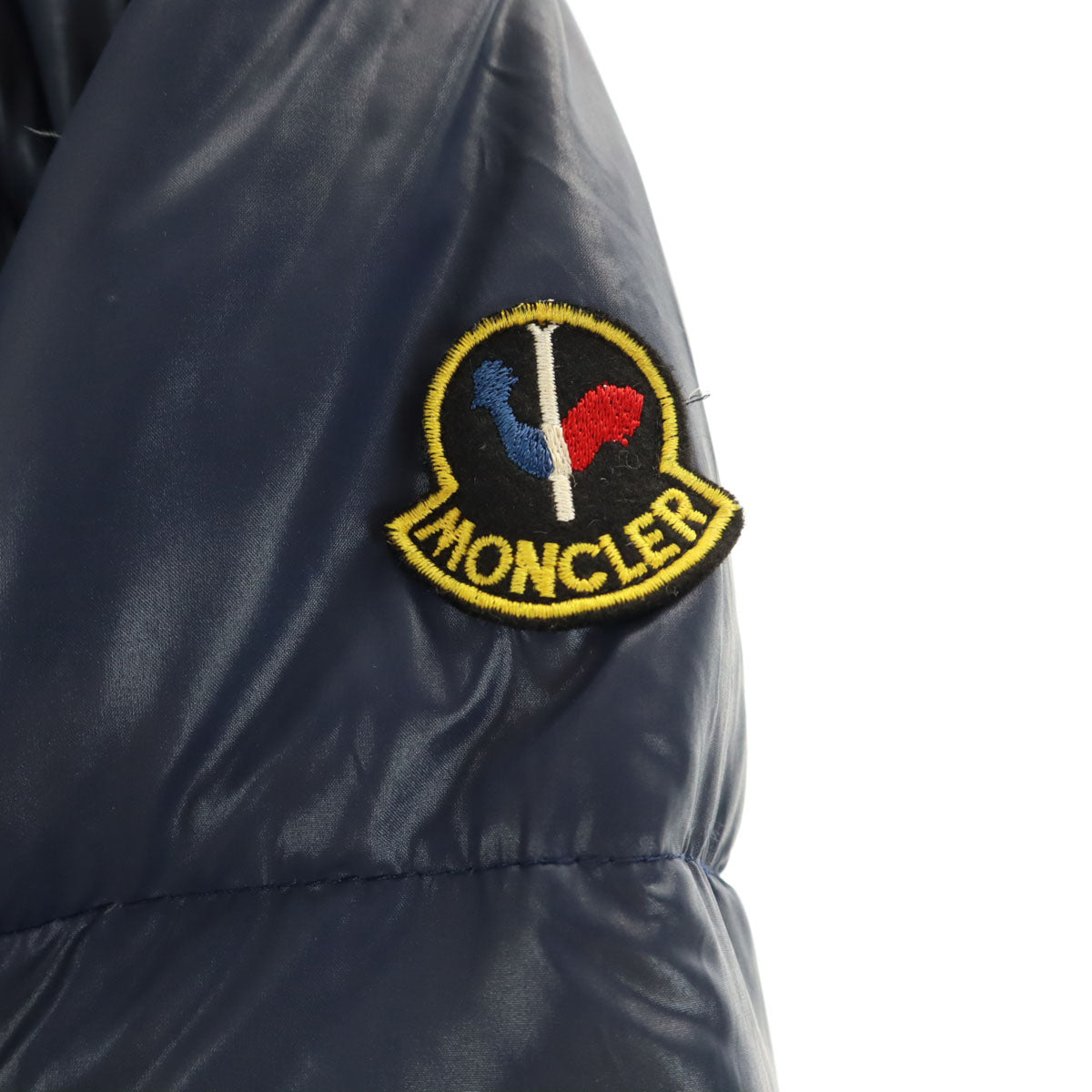 MONCLER モンクレール 80s ヴィンテージ アシックス ダウンジャケット L ネイビー リバーシブル レディース