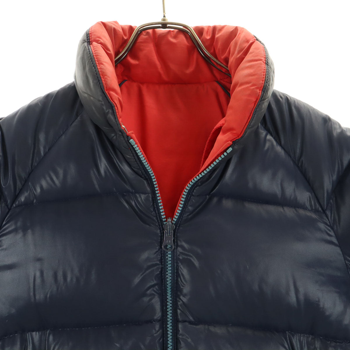 MONCLER モンクレール 80s ヴィンテージ アシックス ダウンジャケット L ネイビー リバーシブル レディース