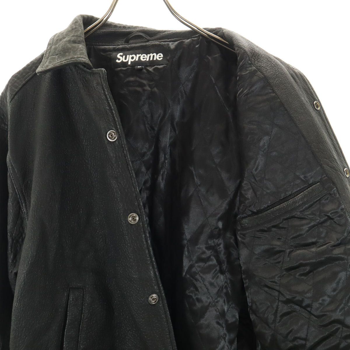 Supreme シュプリーム 21AW レザージャケット M ブラック メンズ