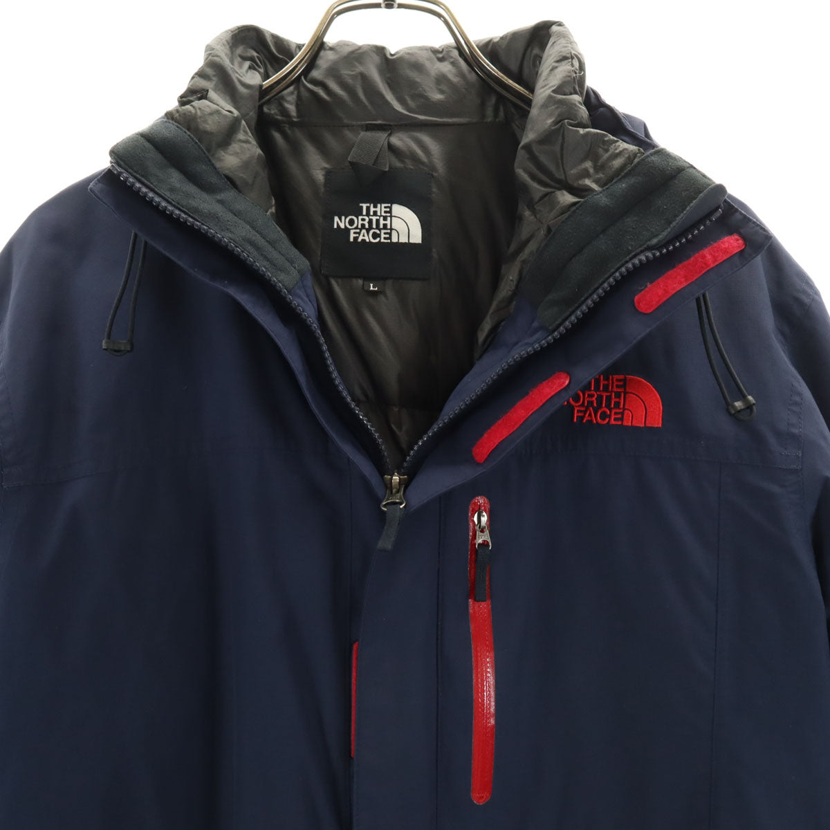 THE NORTH FACE ザノースフェイス ダウンジャケット L ネイビー ライナー付き 3WAY アウトドア NP61733 メンズ