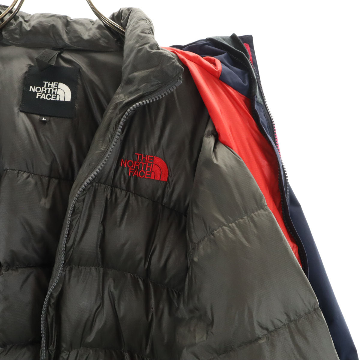 THE NORTH FACE ザノースフェイス ダウンジャケット L ネイビー ライナー付き 3WAY アウトドア NP61733 メンズ