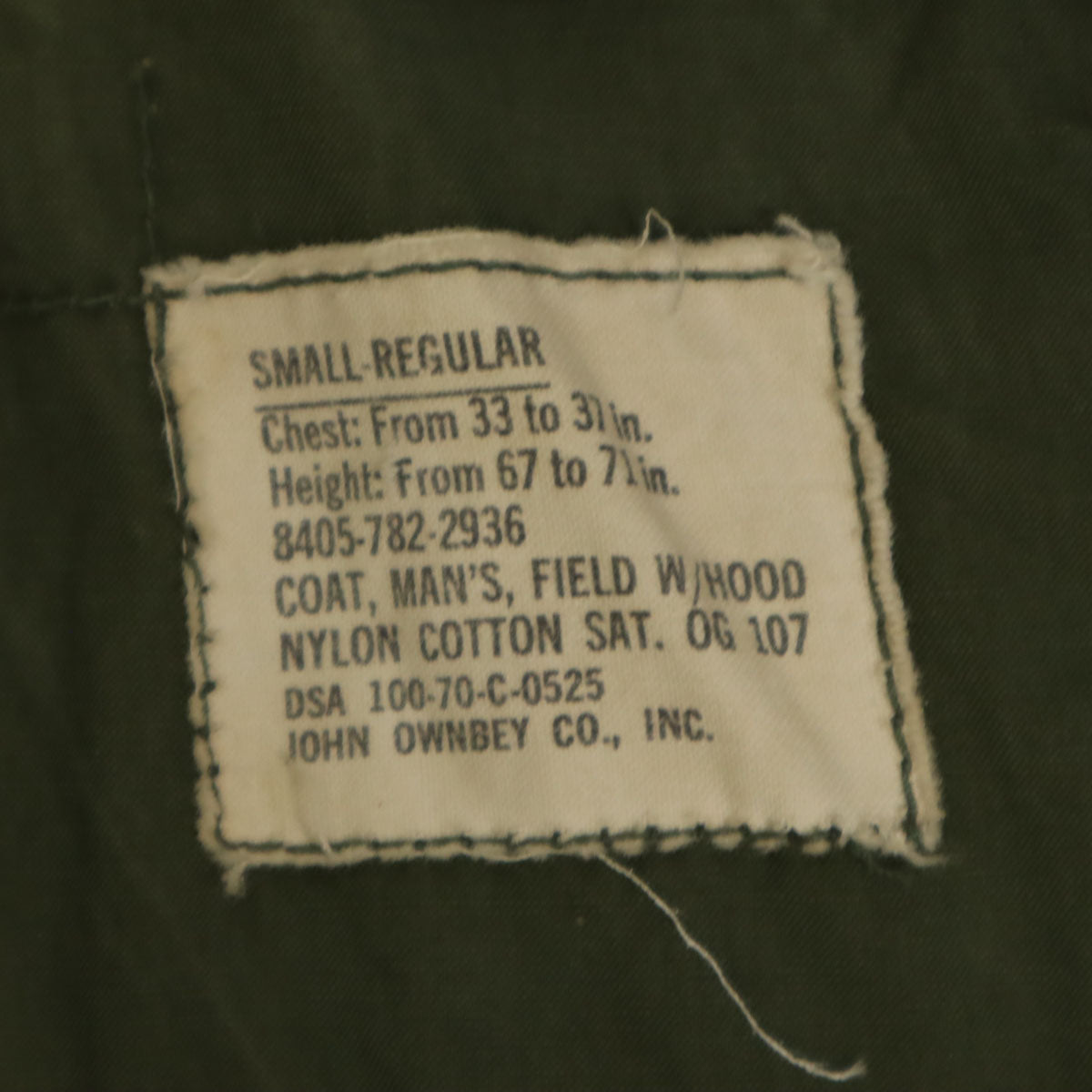 US ARMY アメリカ軍 70s DSA M65 ヴィンテージ フィールドジャケット S カーキ メンズ