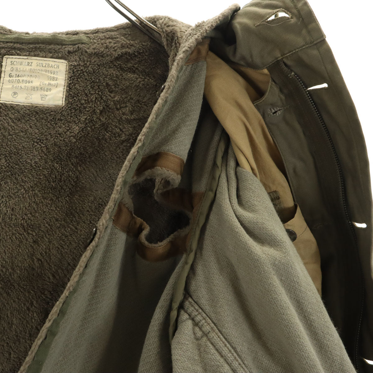 GERMAN MILITARY ドイツ軍 80s ヴィンテージ ミリタリージャケット 160/170/90 カーキ ライナー付き メンズ