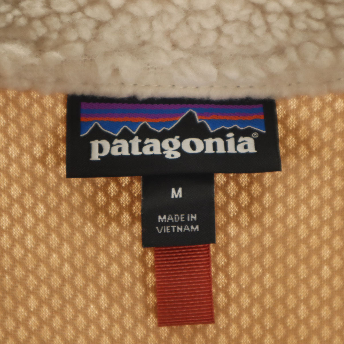 美品 patagonia パタゴニア クラシックレトロ X フリースジャケット M ベージュ アウトドア STY23074FA20 レディース
