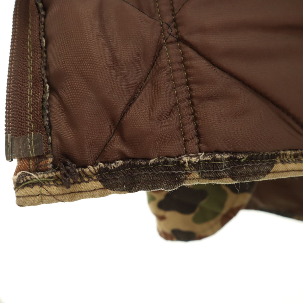 GOLDEN RETRIEVER 80s 90s オールド カモフラ柄 ミリタリー キルティングジャケット カーキ 迷彩 メンズ