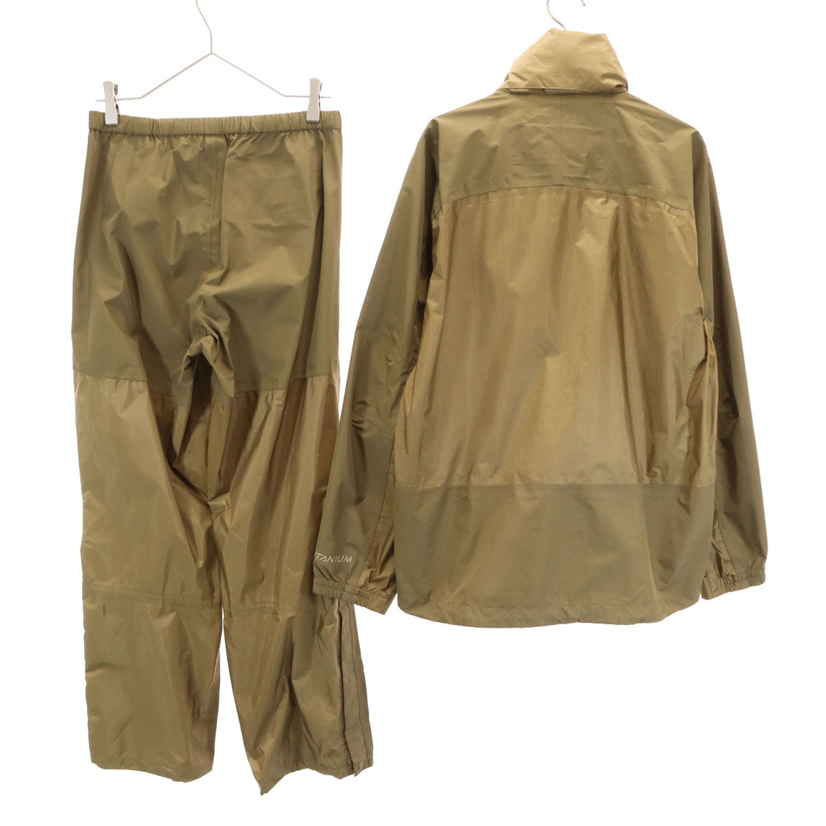 Columbia コロンビア バランディ レインジャケット 上下 セットアップ S ブラウン GORE-TEX PACLITE 収納袋付き アウトドア メンズ