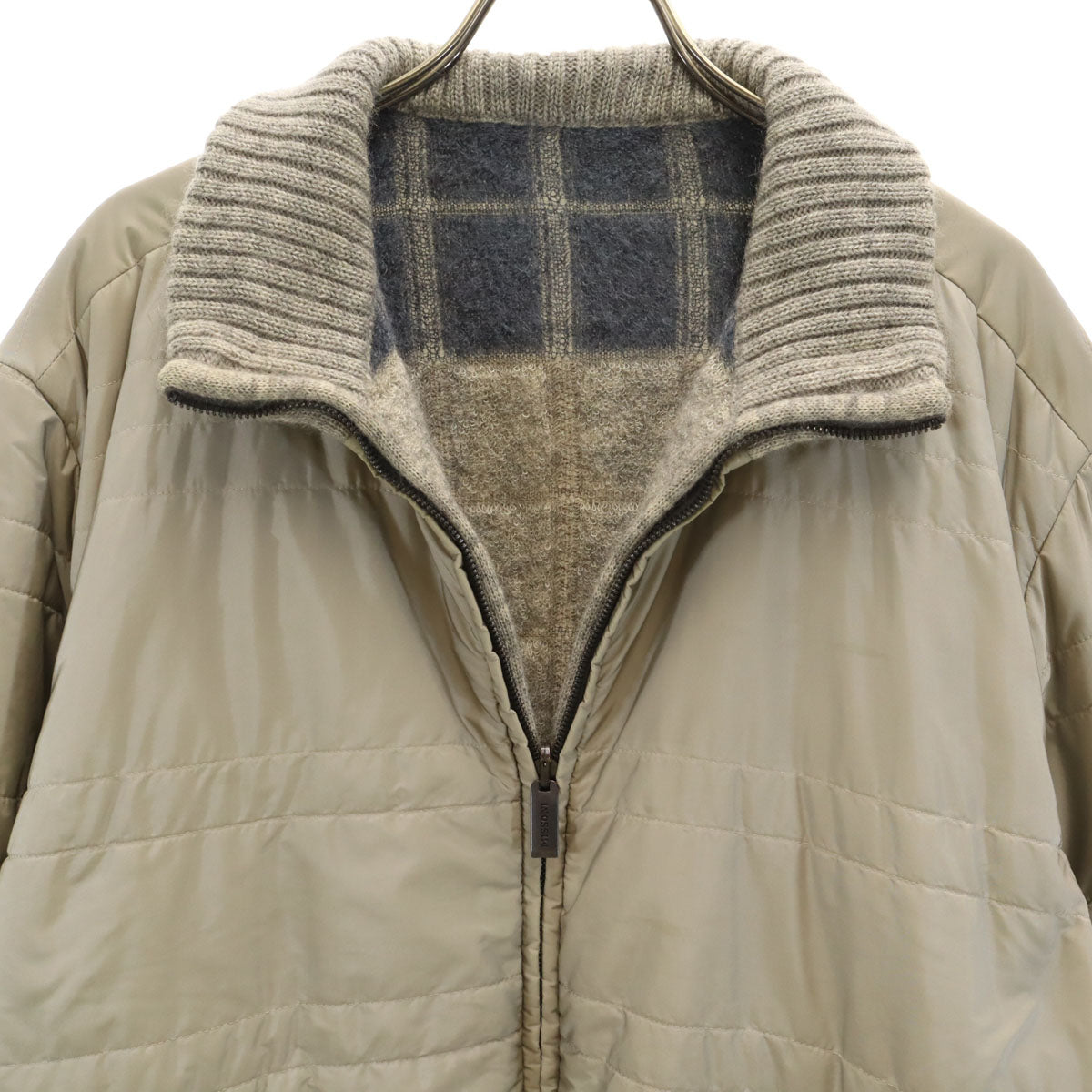 Missoni ミッソーニ イタリア製 リバーシブル ジャケット 50 ライトグレー メンズ