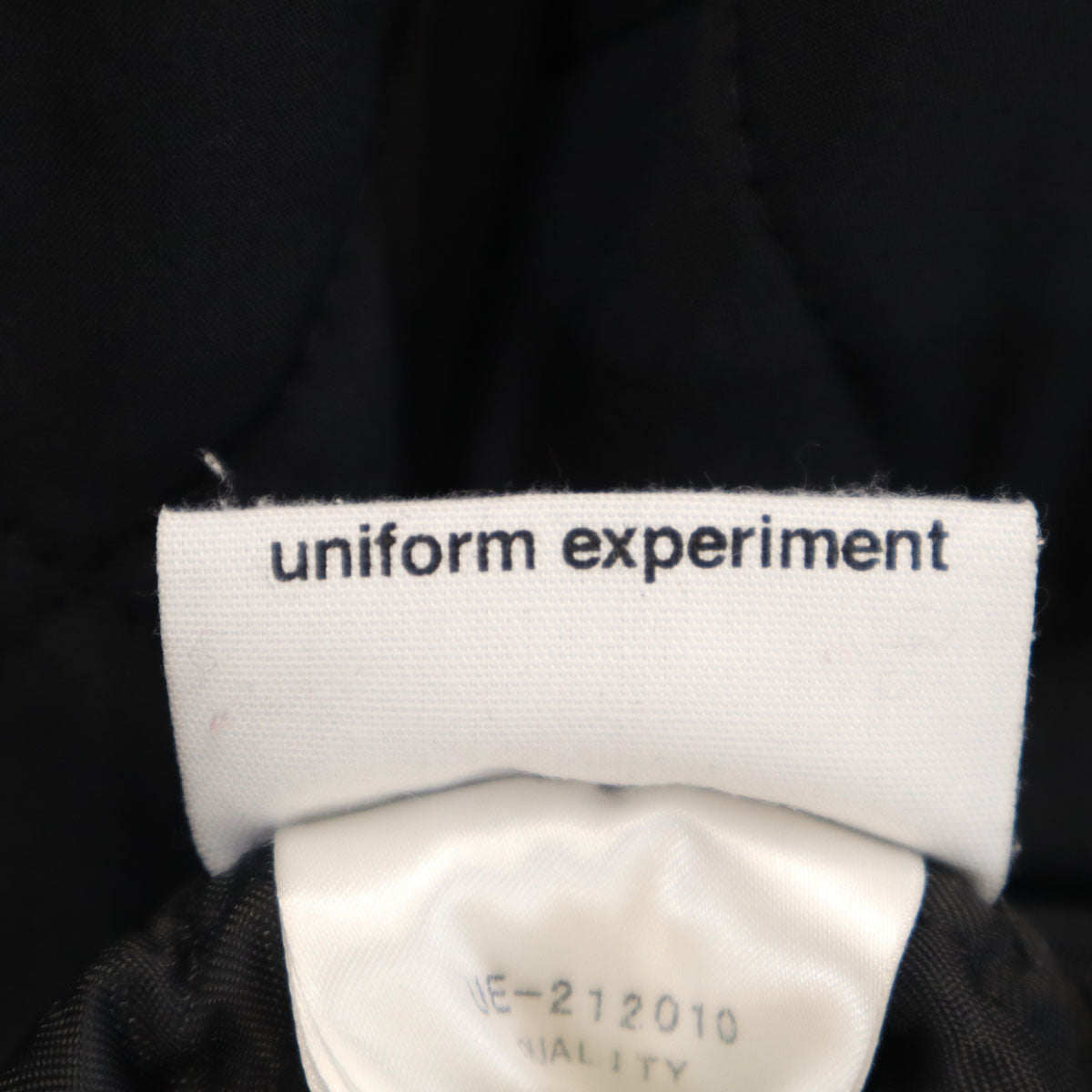 uniform experiment ユニフォームエクスペリメント キルティングジャケット 2 ブラック プルオーバースモック メンズ