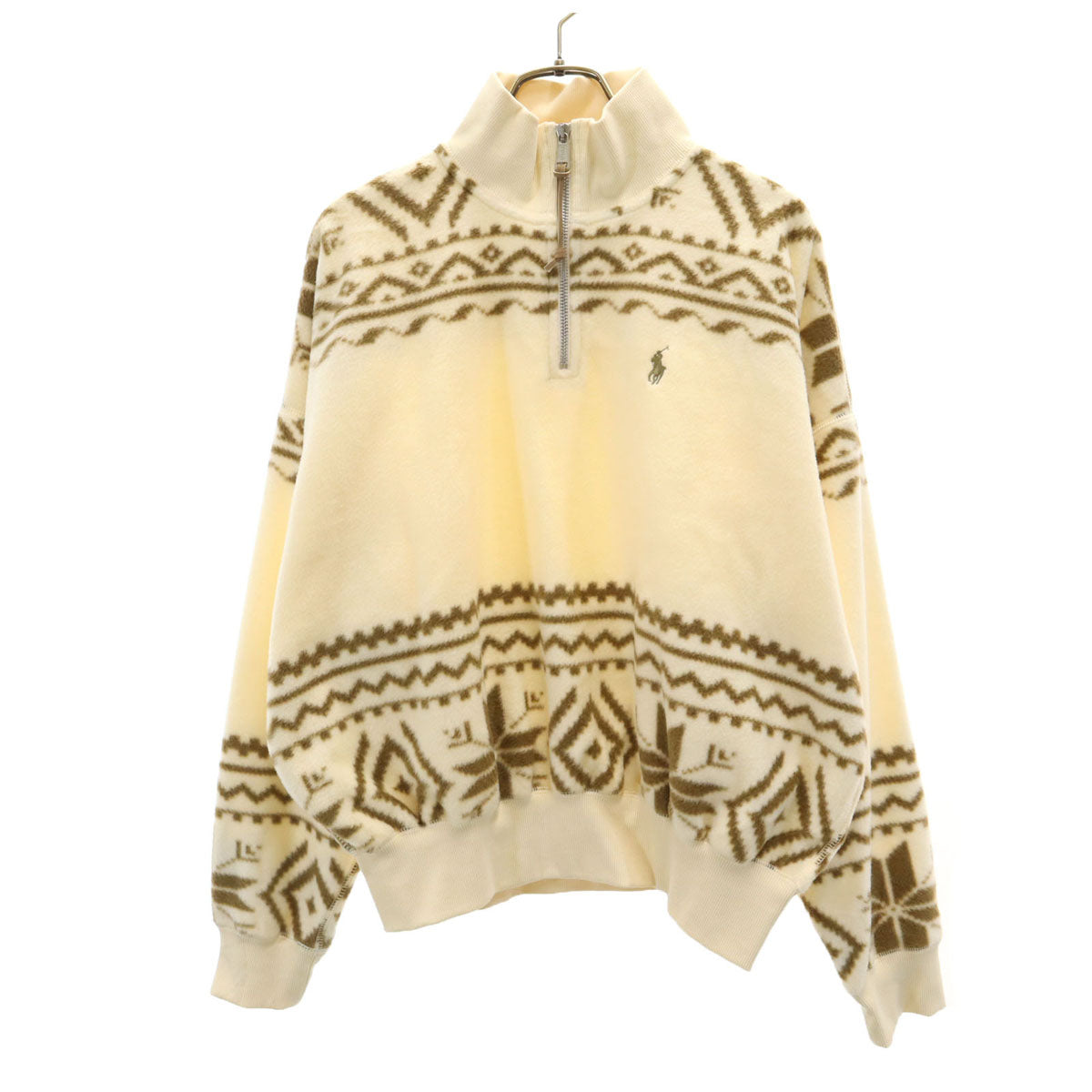 vintage ラルフローレン 雪柄ハーフジップフリース USA製 レア S vintage ラルフローレン 雪柄ハーフジップフリース USA製 レア S