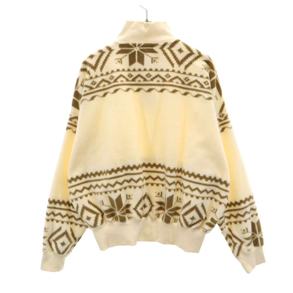 POLO RALPH LAUREN ポロラルフローレン ノルディック柄 長袖 ハーフジップ フリース トレーナー M アイボリー トップス プルオーバー レディース