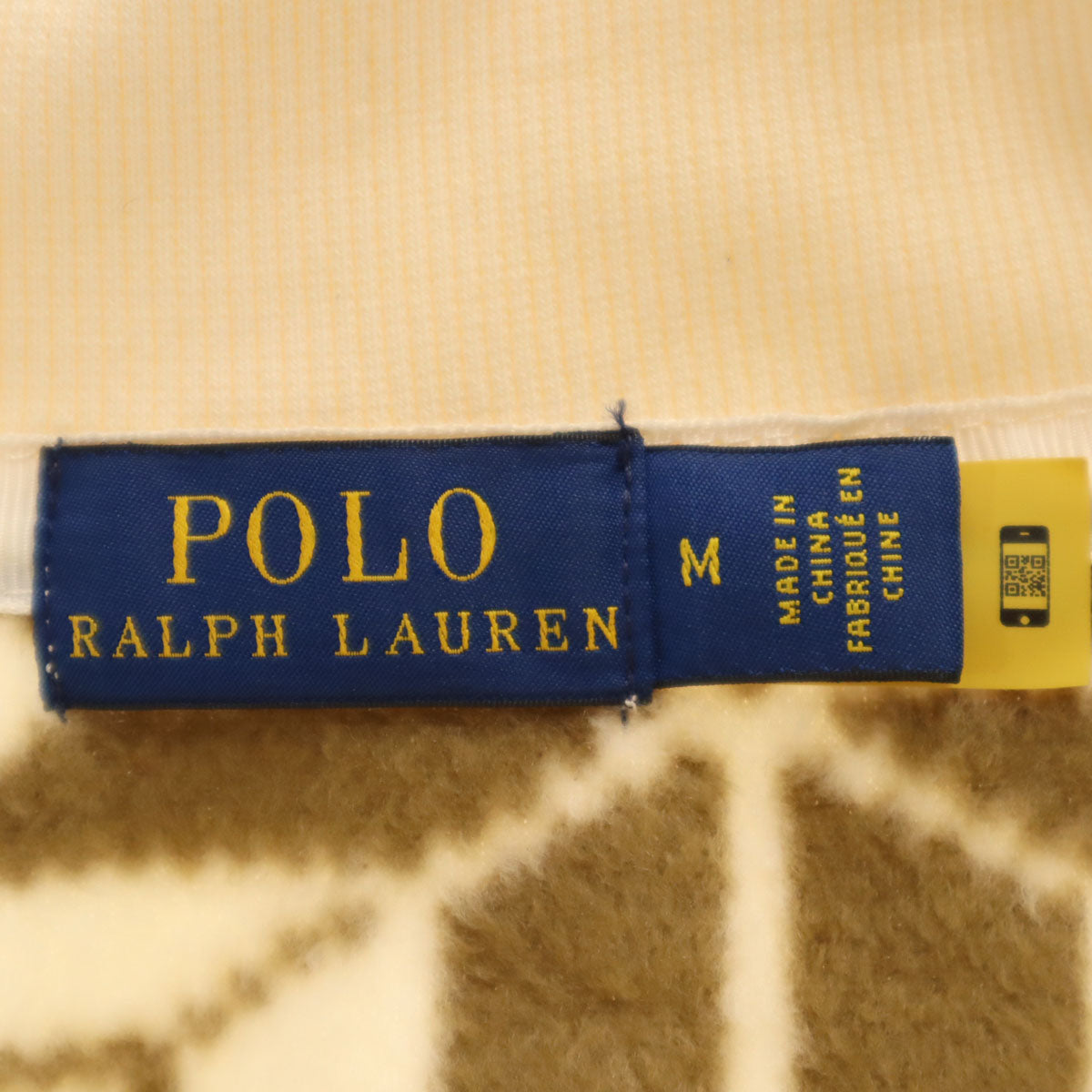 POLO RALPH LAUREN ポロラルフローレン ノルディック柄 長袖 ハーフジップ フリース トレーナー M アイボリー トップス プルオーバー レディース