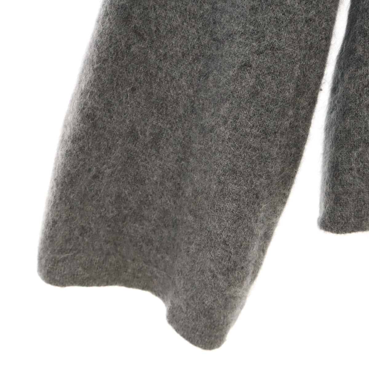 ANAYI アナイ カシミヤ100% 長袖 ショート丈 ニットカーディガン 38 グレー レディース