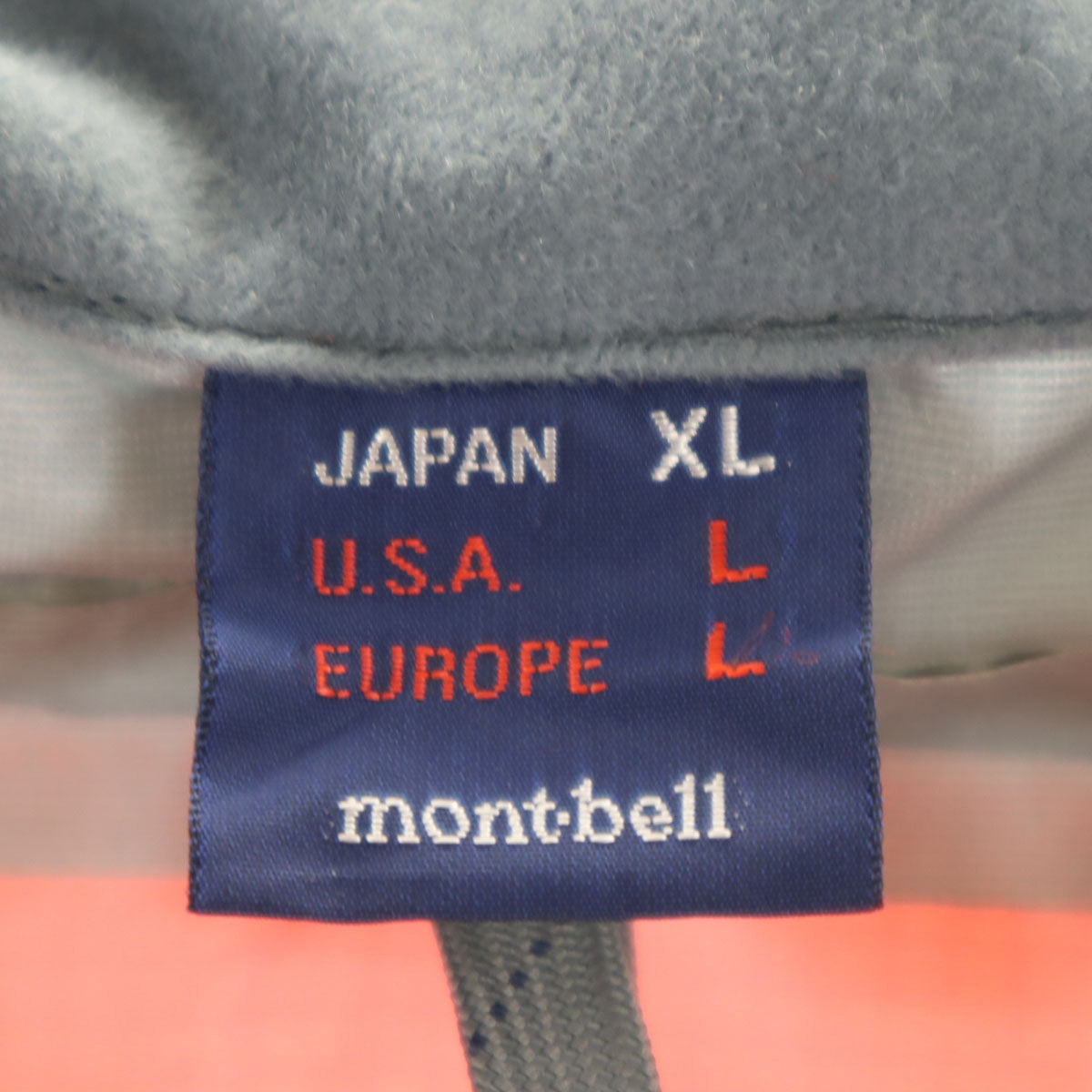 mont-bell モンベル ゴアテックス ジャケット 上下 セットアップ XL 朱色 収納袋付き アウトドア メンズ