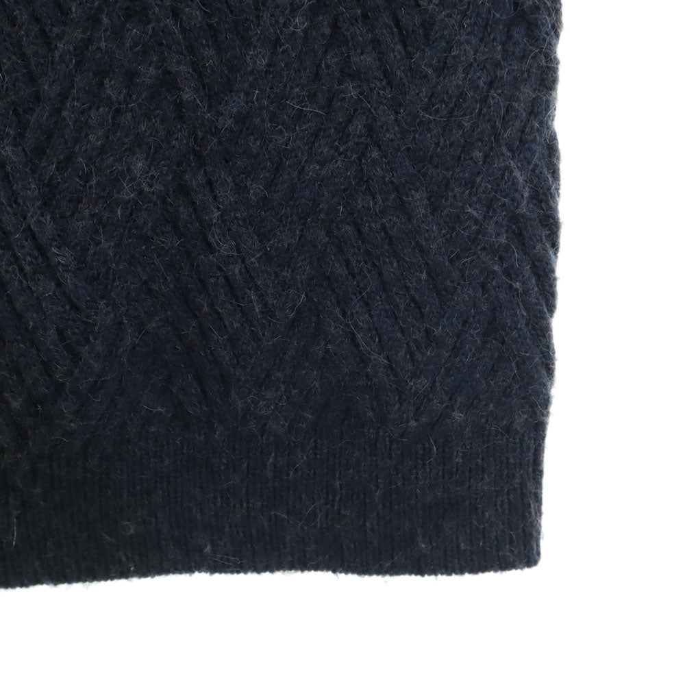 nano universe ナノユニバース 長袖 ロング セーター L ネイビー ニット レディース