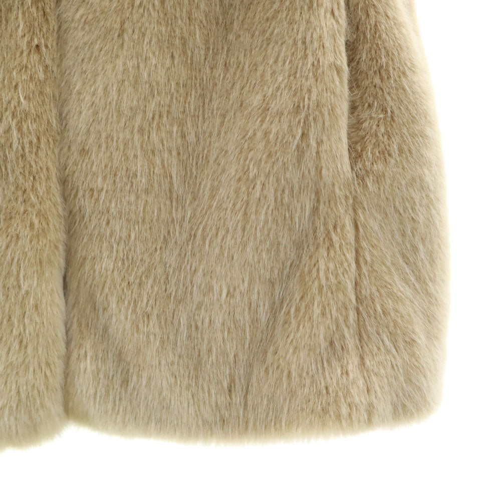 MACPHEE マカフィー フェイク ファーベスト 36 アッシュベージュ レディース