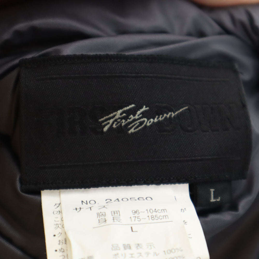 FIRSTDOWN ファーストダウン リバーシブル ダウンベスト L チャコールグレー メンズ