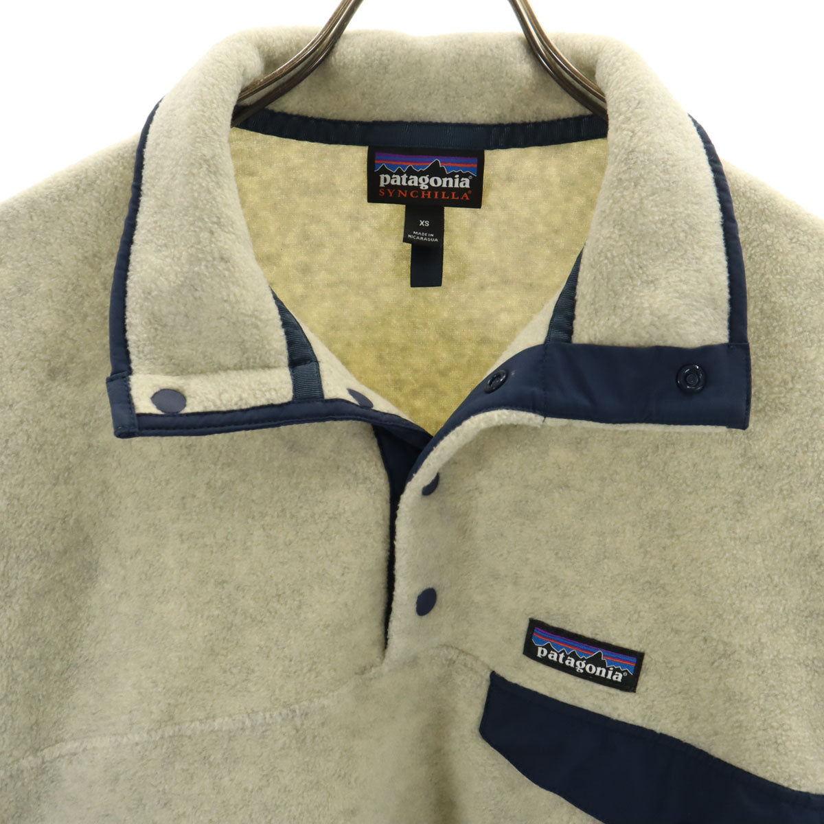 patagonia パタゴニア ハーフボタン フリースジャケット XS グレー系 25580 アウトドア プルオーバー メンズ