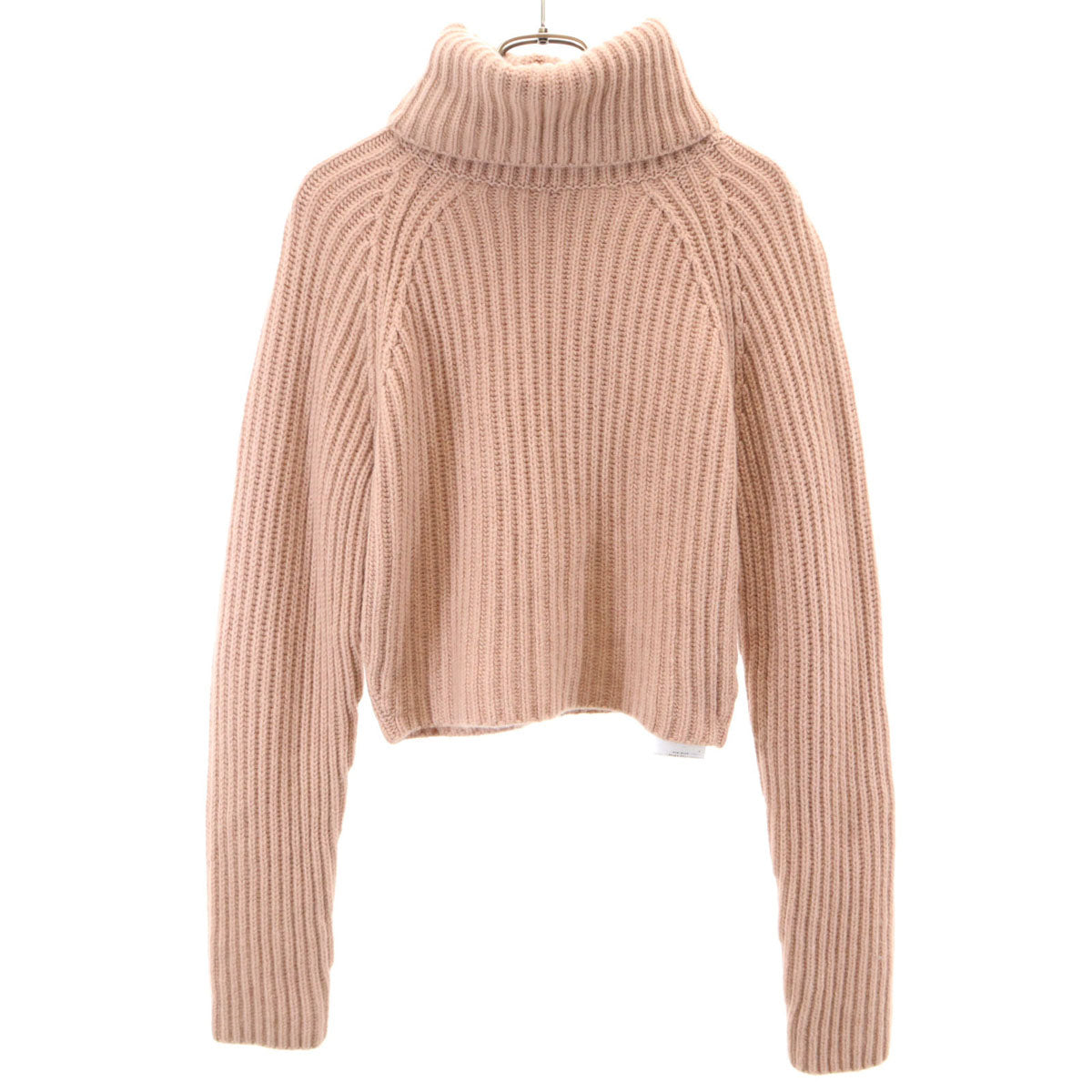 美品 Emilio Pucci エミリオプッチ イタリア製 カシミヤ100% 長袖 ショート丈 タートルネック セーター M ピンク ニット レディース