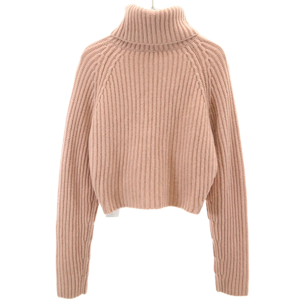 美品 Emilio Pucci エミリオプッチ イタリア製 カシミヤ100% 長袖 ショート丈 タートルネック セーター M ピンク ニット レディース