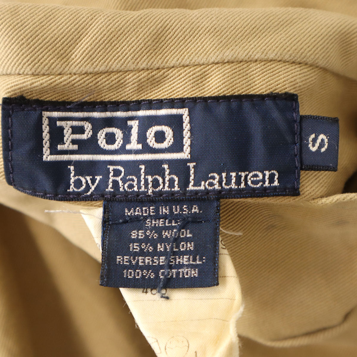Polo by Ralph Lauren ポロバイラルフローレン USA製 リバーシブル ジャケット S ベージュ メンズ