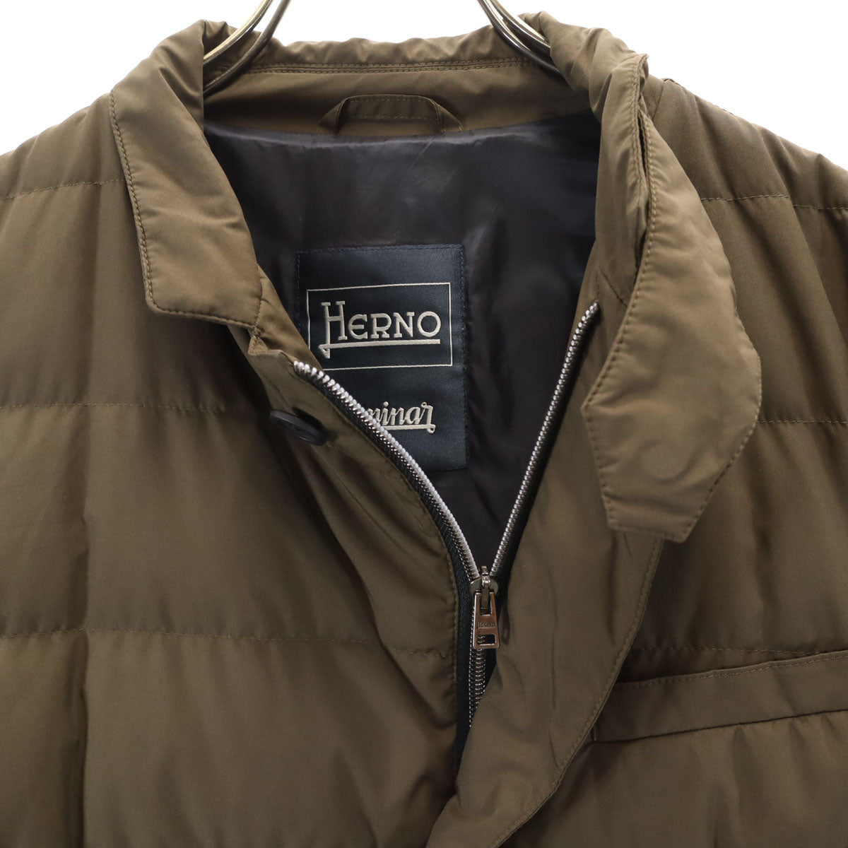 Herno ヘルノ ラミナー ダウンジャケット 48 カーキブラウン メンズ