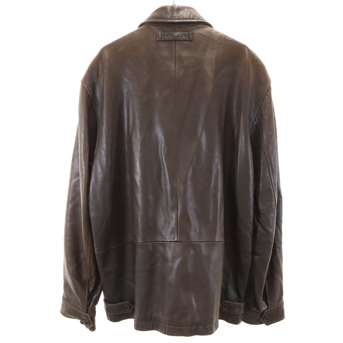 NAUTICA ノーティカ レザージャケット L ブラウン メンズ
