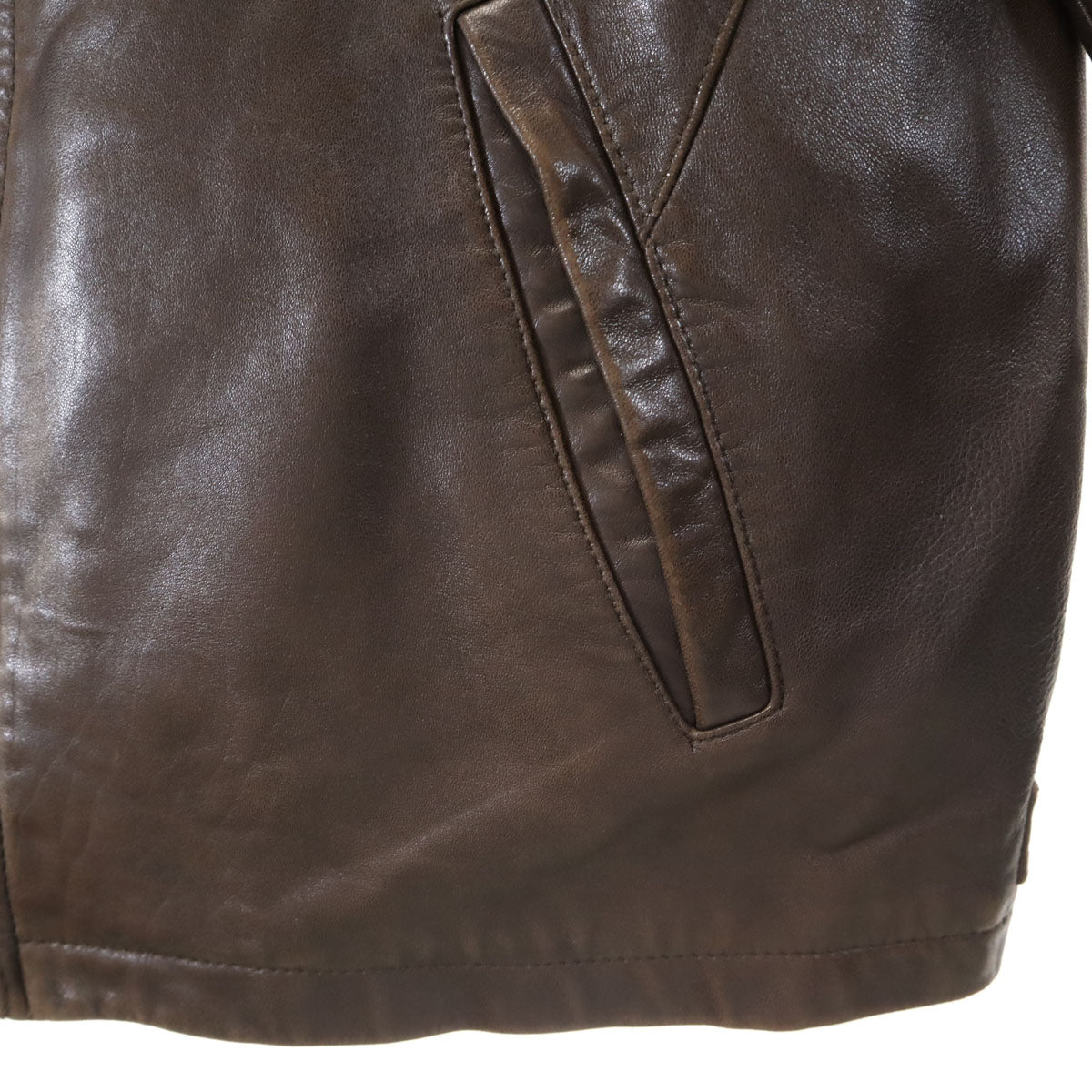 NAUTICA ノーティカ レザージャケット L ブラウン メンズ