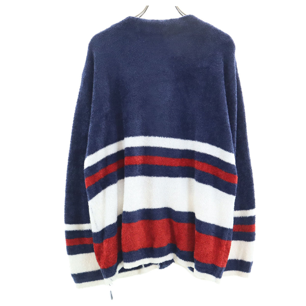 gelato pique ジェラートピケ ジョエル・ロブション コラボ ボーダー柄 長袖 スムーズィー カーディガン M ネイビー x Jo_l Robuchon メンズ