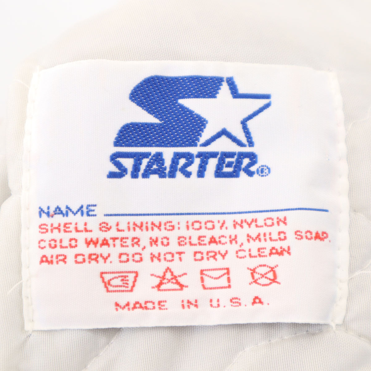 STARTER スターター 90s NLB USA製 オールド スタジャン L ブルー メンズ